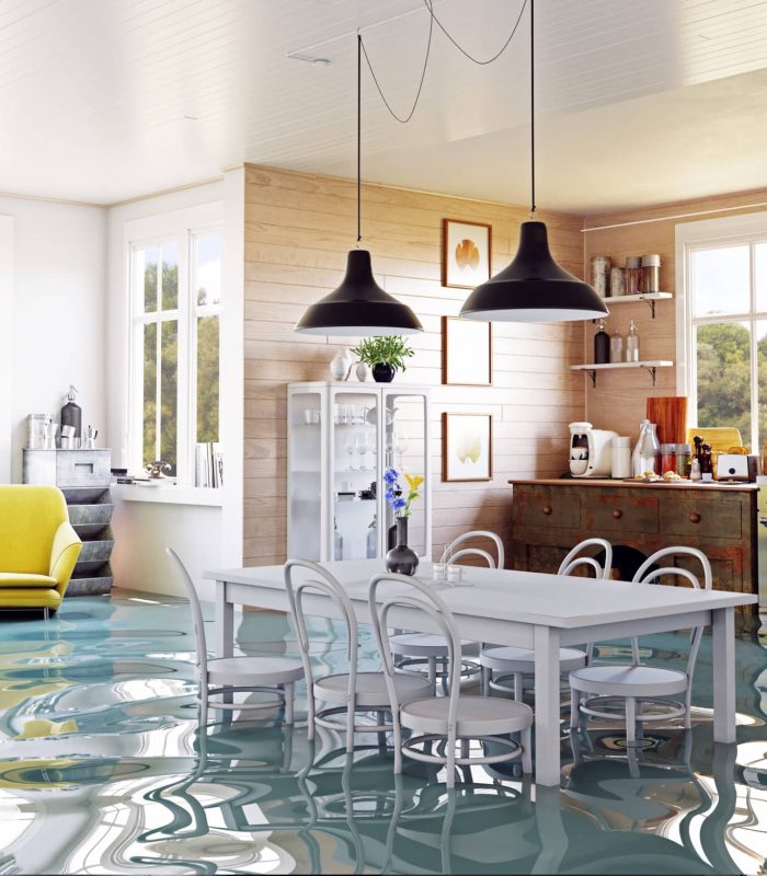 The modern home interior in country style. 3d rendering design concept